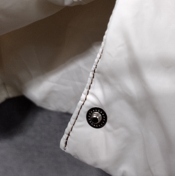 Kangbo Down Filled Puffer Coat Women's S White Cozy Warm Minimalist Winter - Picture 7 of 13